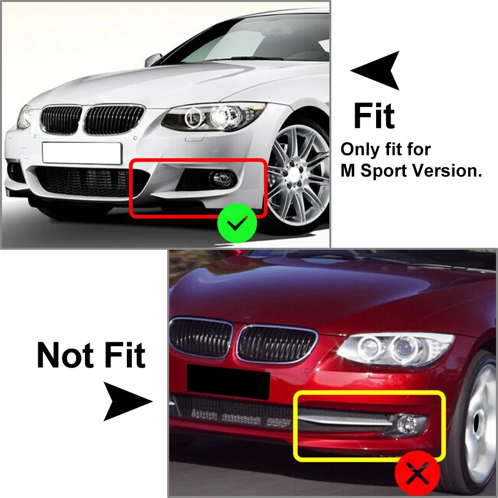 1 Pair Car Front Bumper Lip Corner Splitters For BMW 3 Series E92 E93 M-Tech 325i 328i 330i 2010 2011 2012 2013