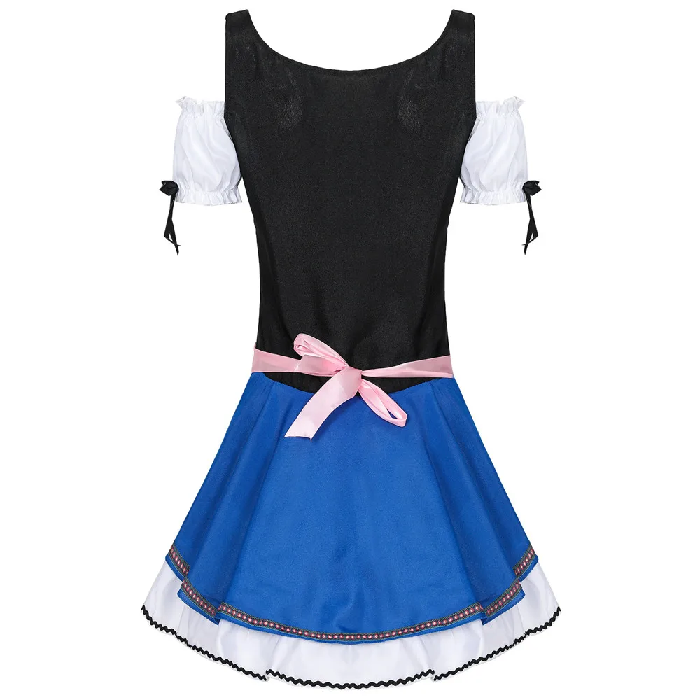 Robe Dirndl d'Oktoberfest de Bavière allemande pour femmes, costume sexy, Heidi Walike Beer Girl, Bar Maid, Cosplay Dam Party fur s