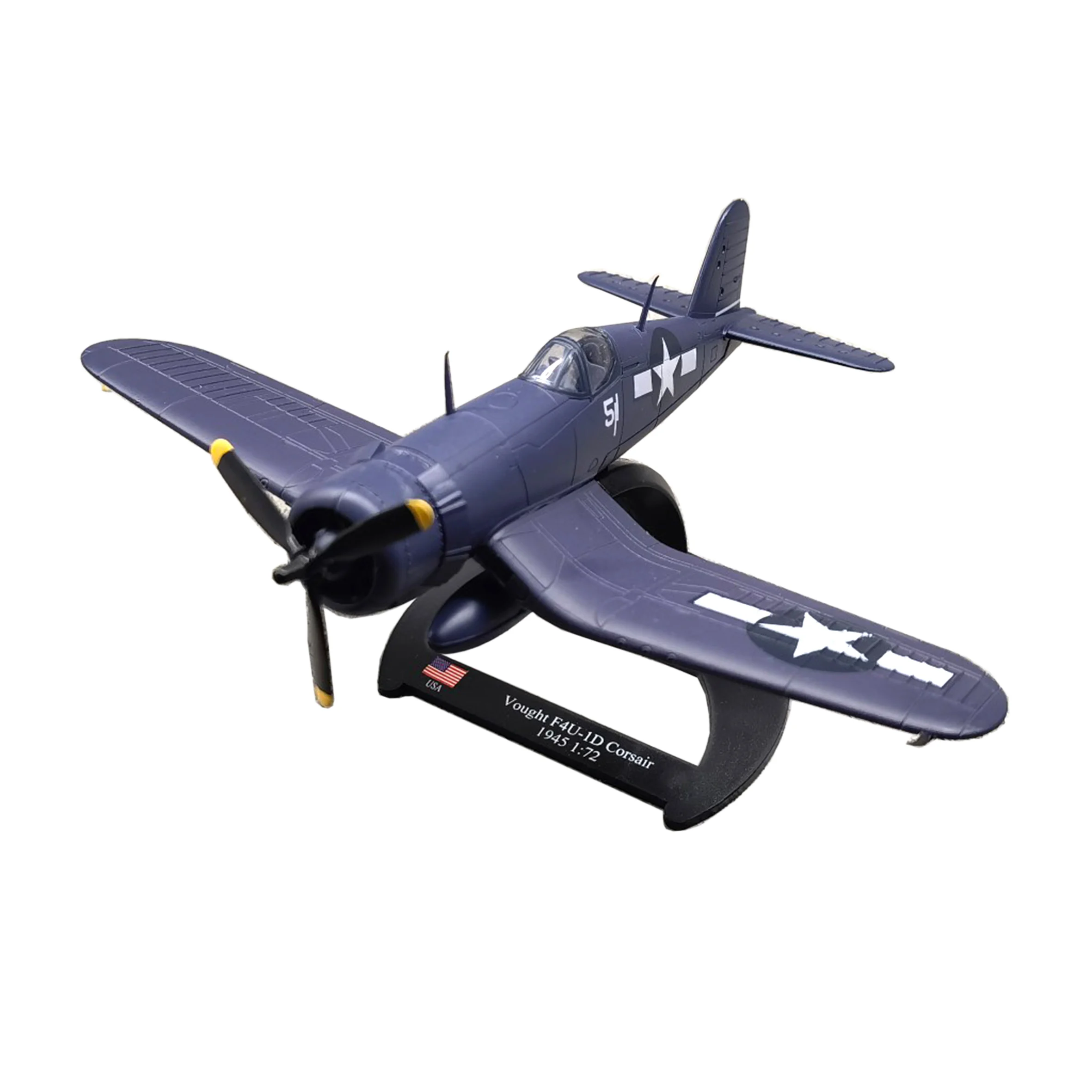 1/72 WWII US F4U fighter model Alloy body (flight attitude)