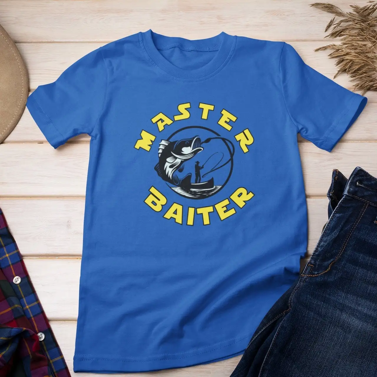 Master Baiter T Shirt Funny Fishing s For Fisherman Dad Joke