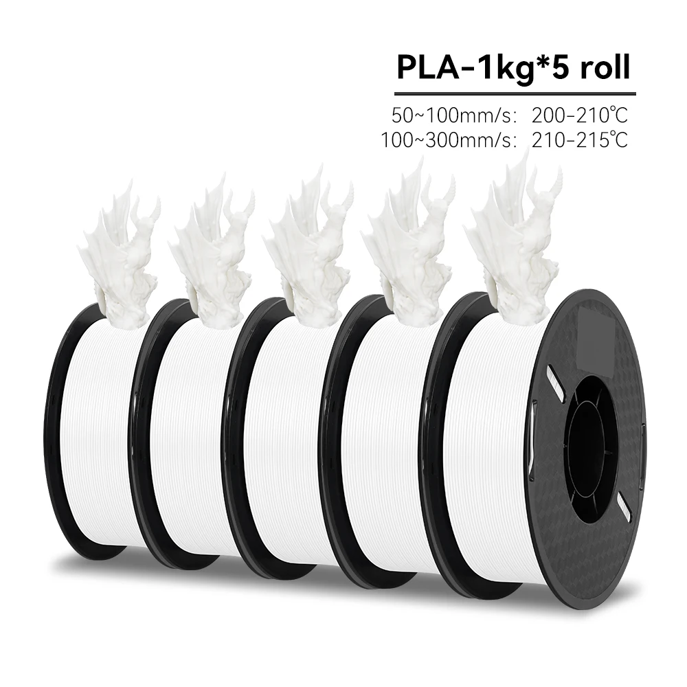 KEEPANG PLA/HS-PLA/PETG/Zijde PLA 3D Printer Filament 1.75mm Mix Kleur 5 Rolls Hoge snelheid PLA Afdrukken Materiaal voor Bambu Lab