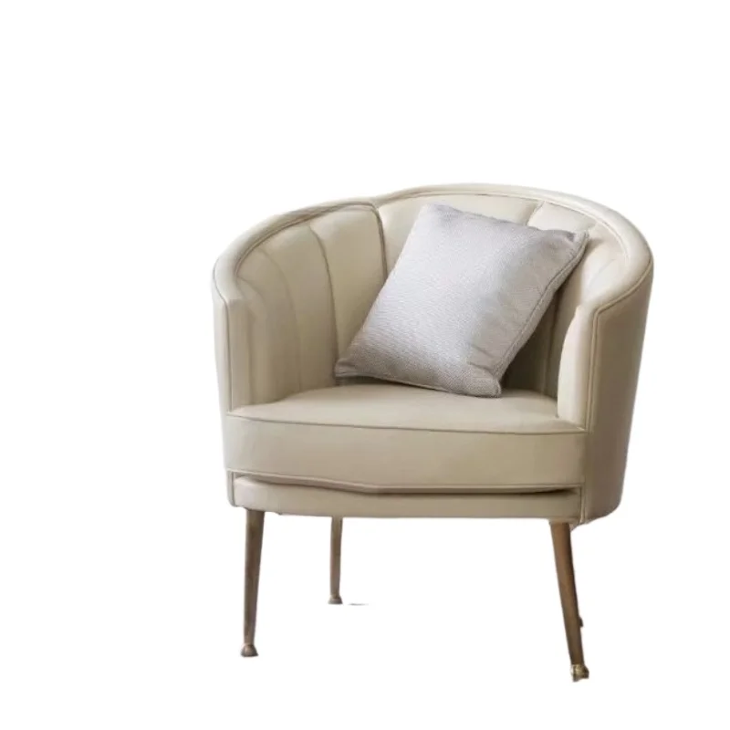 

Simple Modern Metal Stainless Steel Single Sofa Cafe Sales Department Leisure Single Chair