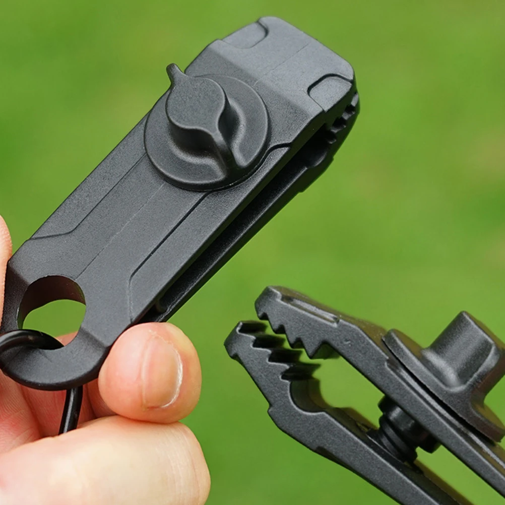 

Straps Windproof Fixing Buckle Tent Stake with Cord Outdoor Heavy Duty Tarp Black Peg