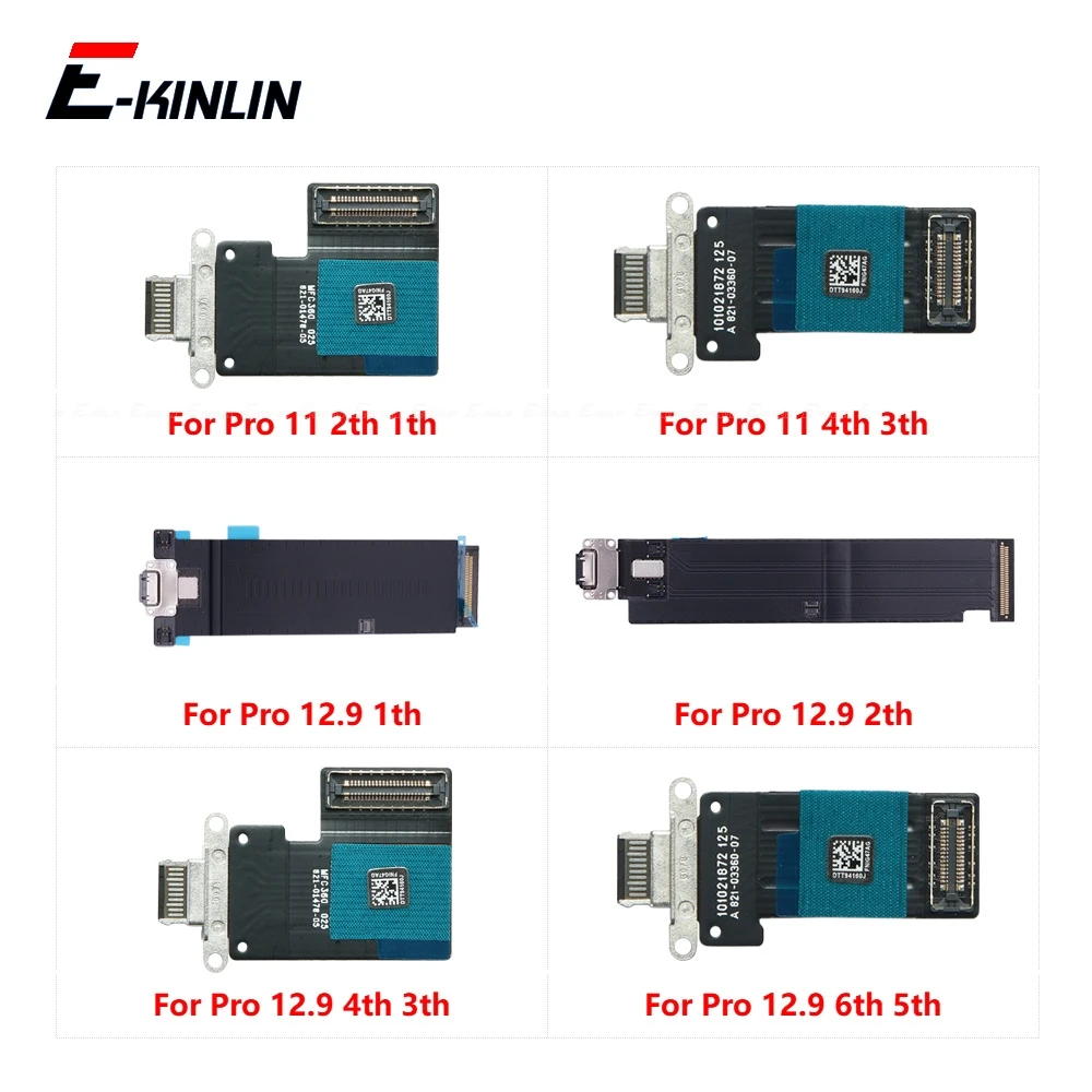 

For iPad Pro 12.9 11 inch 1th 2th 3th 4th 5th 6th 2024 Charger Charging Dock Connector Port Flex Cable Ribbon Plug Repair Parts