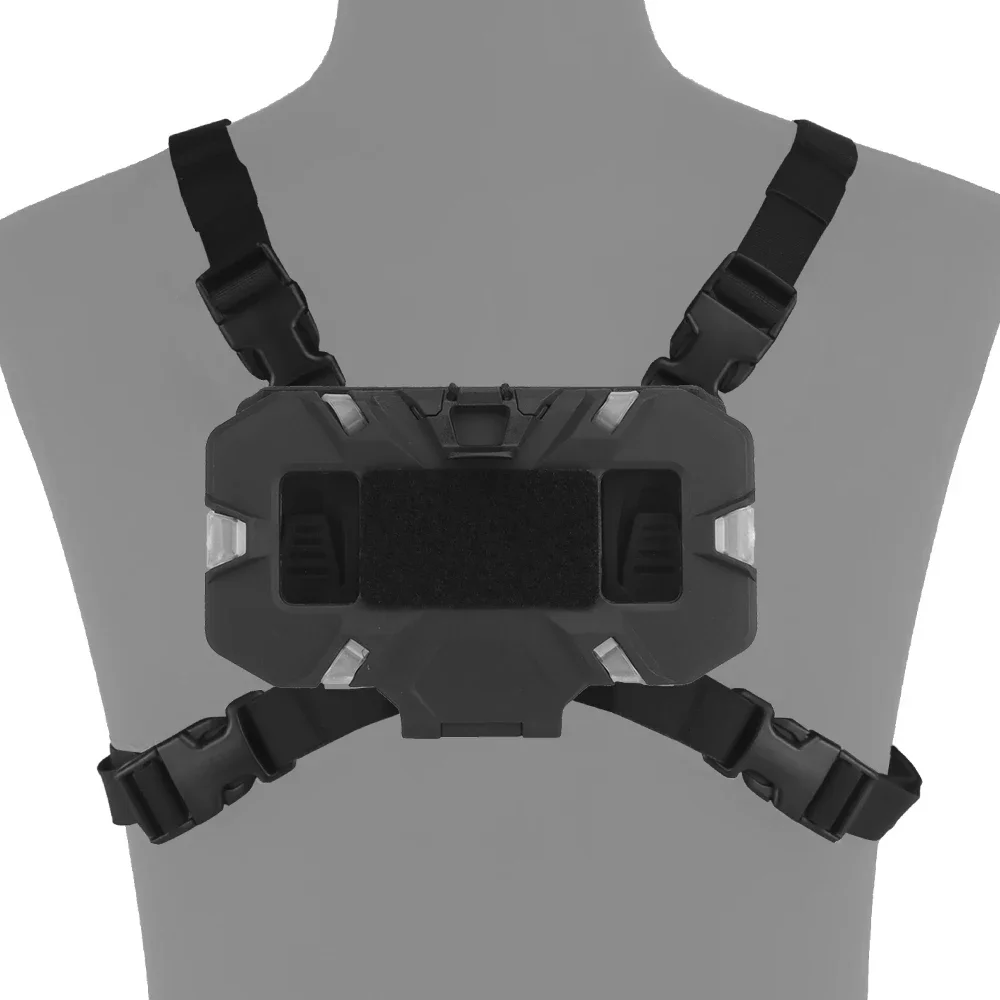 

Tactical Vest Folding Navigation Board Front Holder,Tactical Navigator Flip Lite Harness Laser Cut Nylon Slot Paintball Hunting