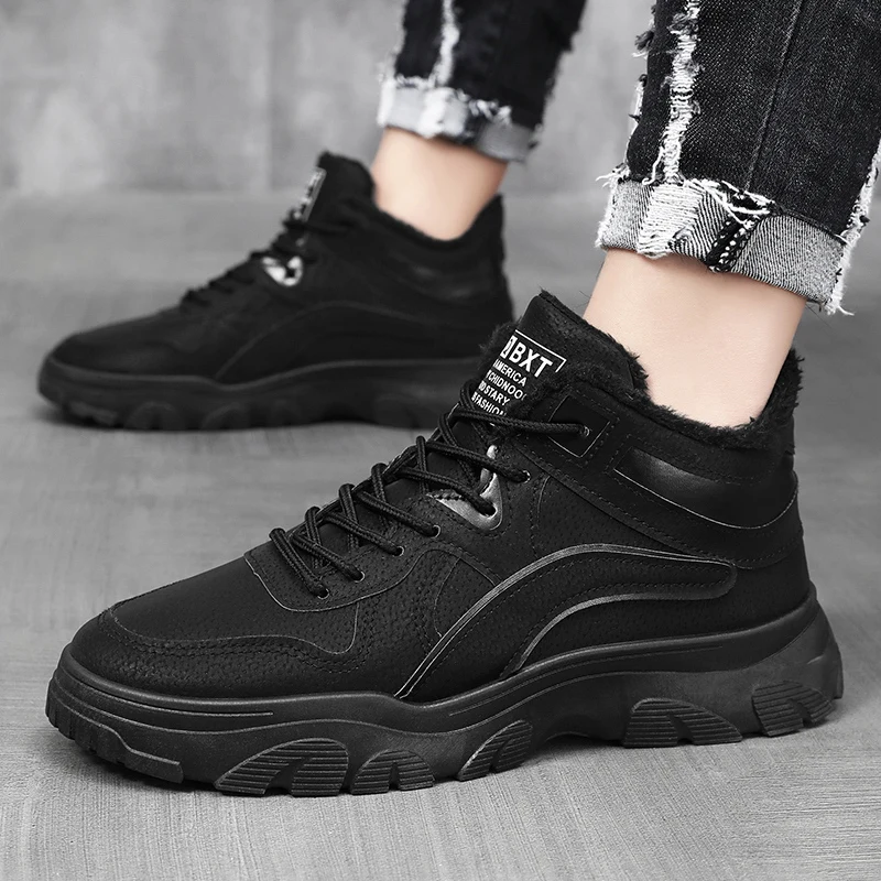 

2025 New Ankle Boots Winter Warm Hiking Boots Men's Anti Slip Outdoor Snow Shoes, Outdoor Camping and Hunting Shoes Cold Weather