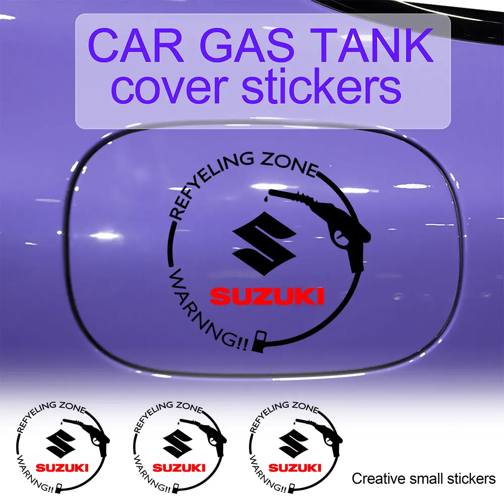 Автомобильные наклейки на крышку топливного бака, виниловые модные декоративные наклейки для Suzuki Grand Swift Sport Vitara Jimny SX4 Alto Splash Baleno