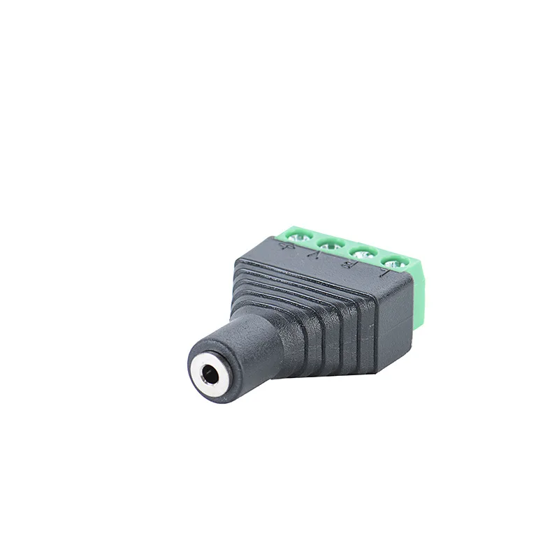 10pcs/lot Video AV Balun 2.5mm 4 Pole Stereo To AV Screw Terminal Stereo Jack 2.5 Mm 4 Pin Terminal Block Plug Connector
