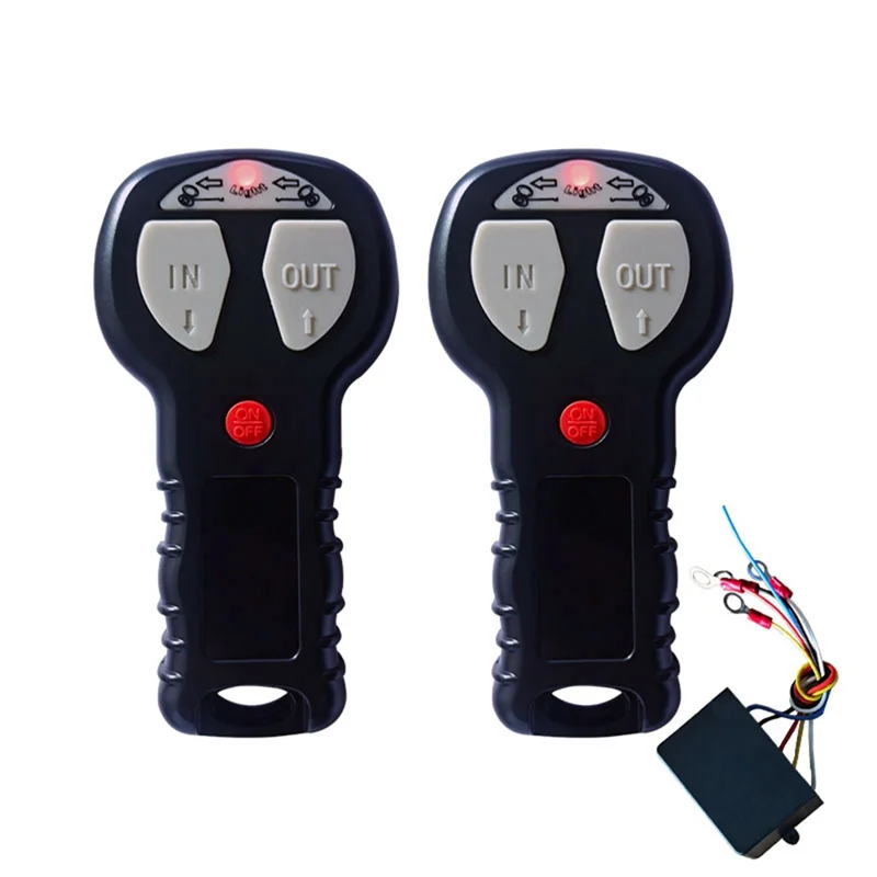12 فولت 24 فولت سيارة ونش لاسلكي الكهربائية التحكم عن بعد IP68 مع الارسال اليدوي مجموعة شاحنة ATV SUV شاحنة مركبة عدة-A02G #3