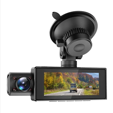 3Inch Screen Three Channels  1080P Video Driving Recorder Motion Dashboard camera Dual Camera Car DVR Dash Camera