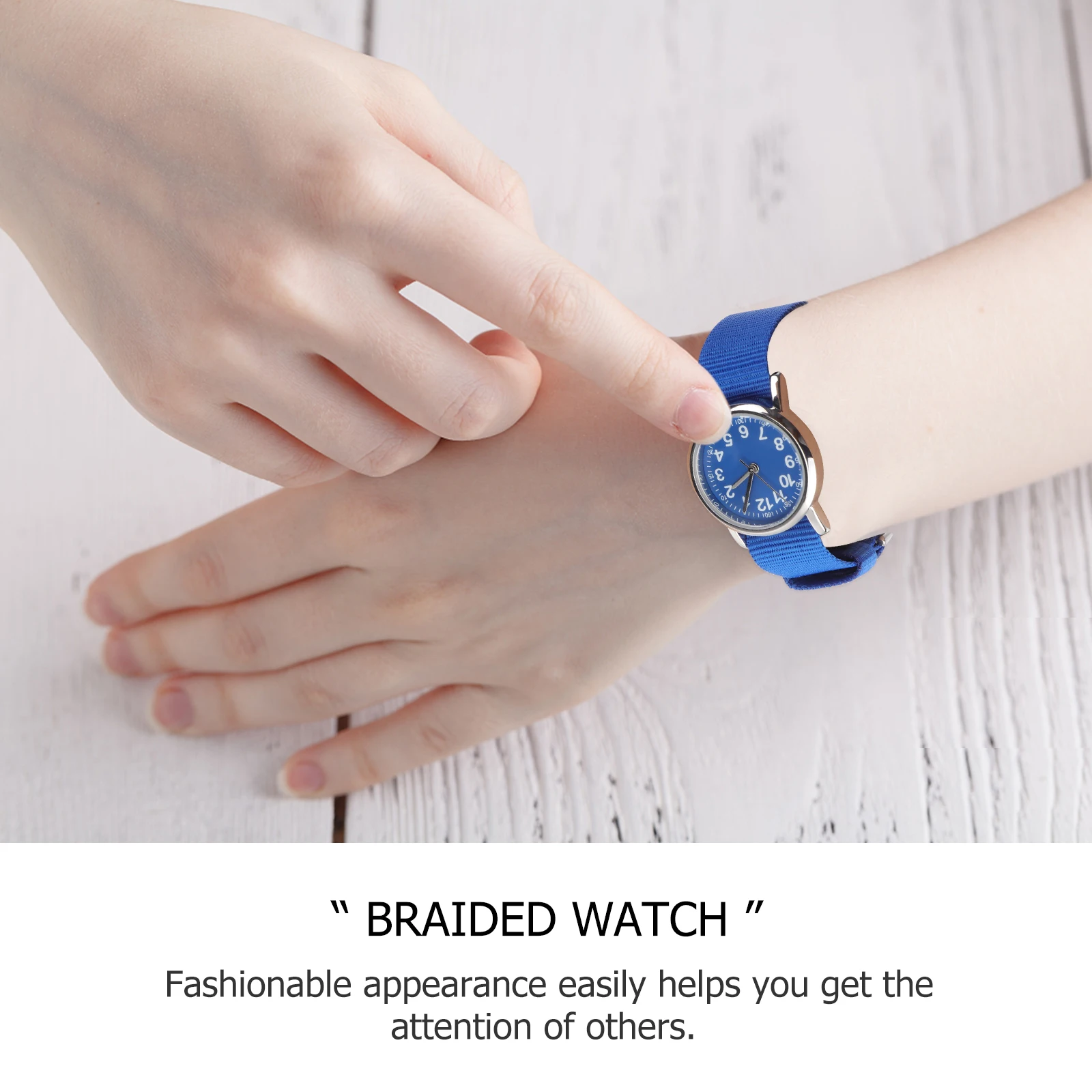 

Cartoon Quartz Watch For Kids Waterproof Wristwatches Braided Band Unisex Boys Girls Gift Black Durable Sport Timepiece