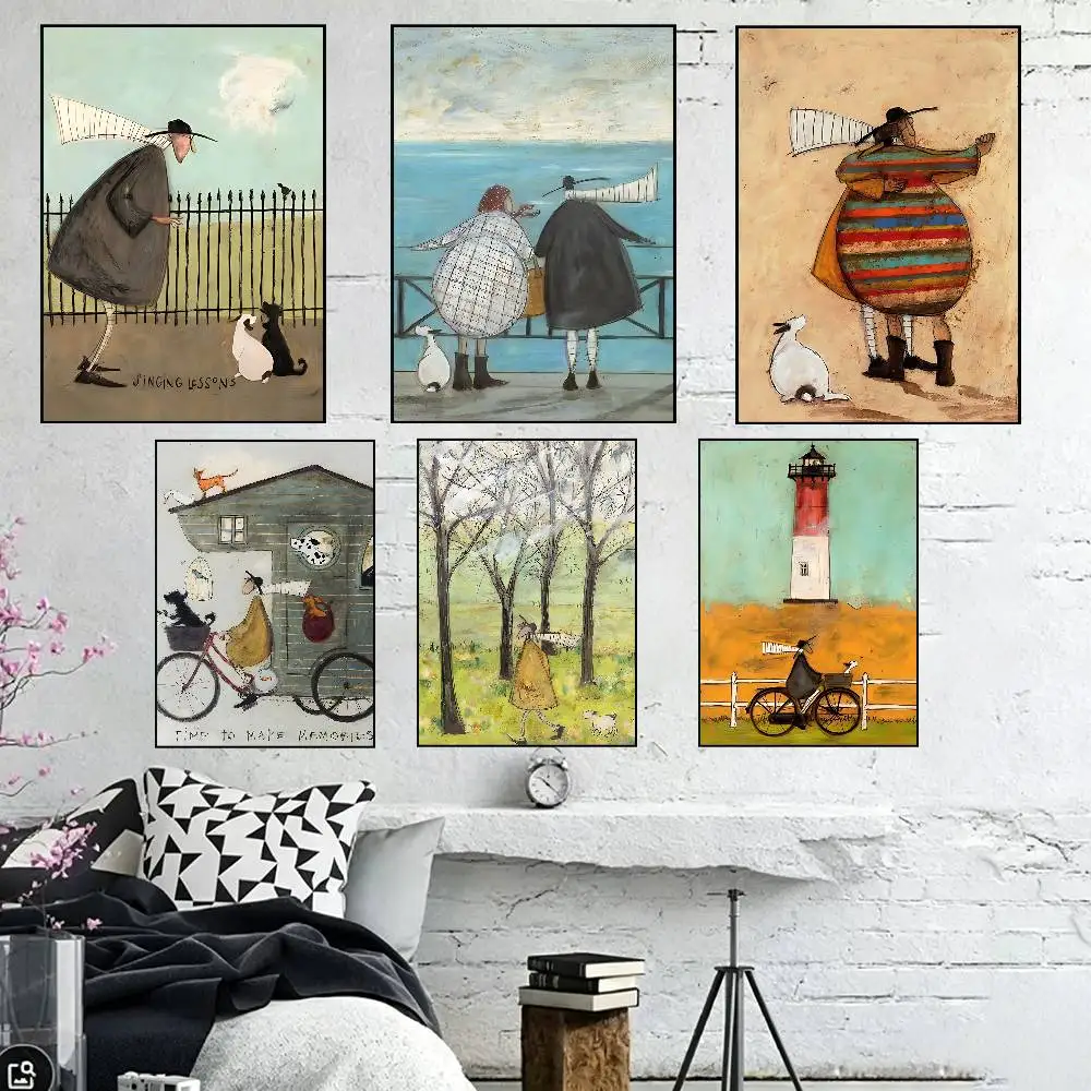 Sam Toft Abstract Landscape Posters Living Room Bar Quality Canvas Vintage Style Comics Painting Art Home Wall Decor Picture