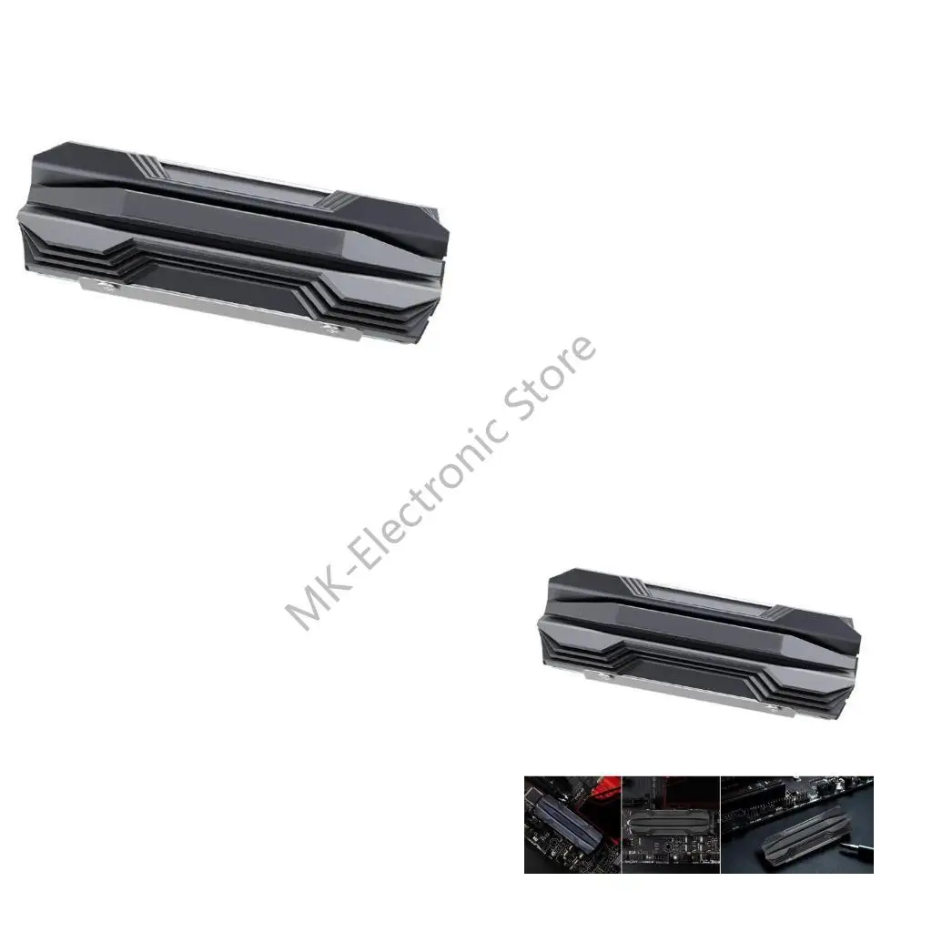 

R2LF Wide Compatibility Aluminum M.2 2280 Copper Pipe Heatsinkfor Solid Drive Cooling Easy Installation Disk Radaitor