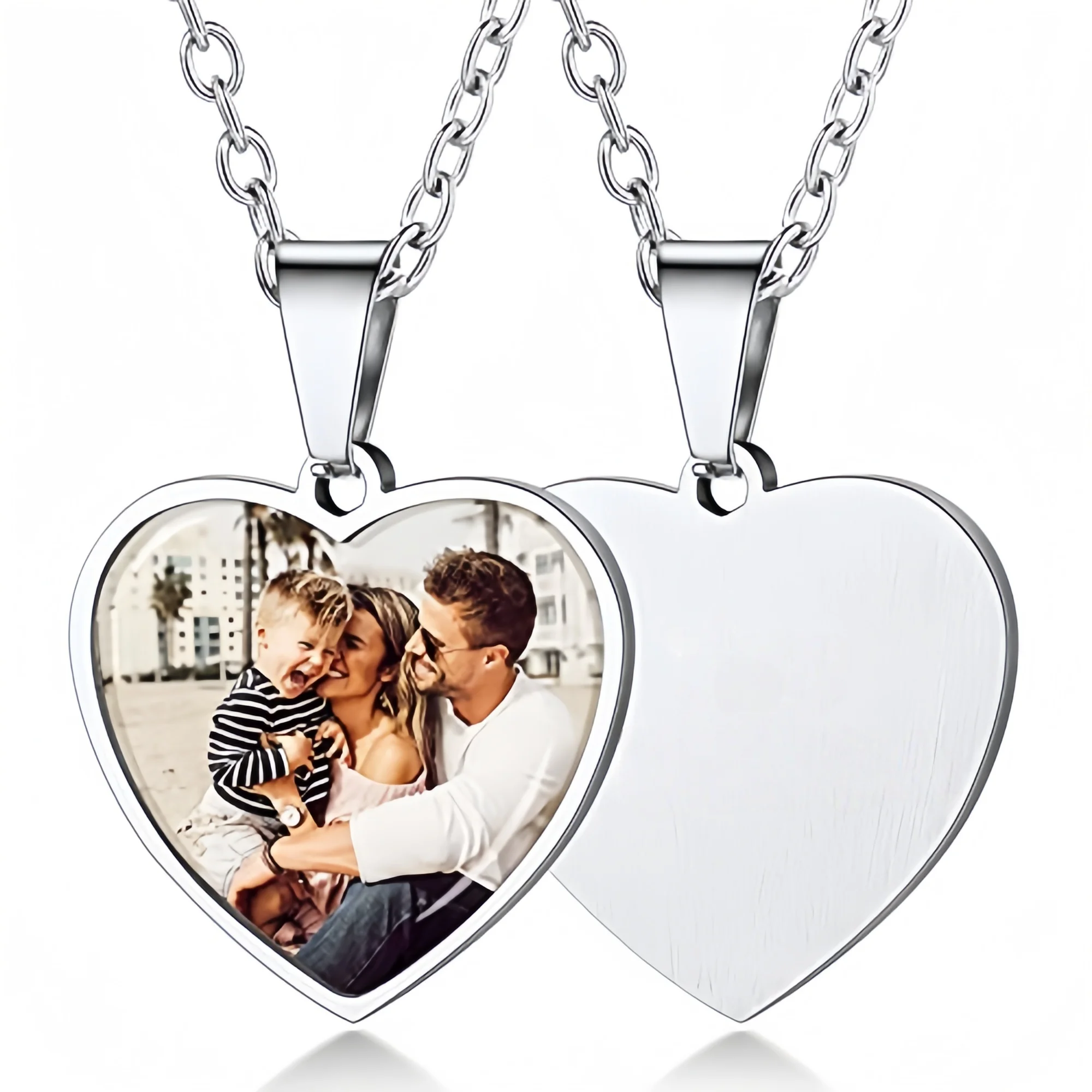 Amaxer شخصية صور القلائد صور مخصصة قلادة الذاكرة تذكار صورة قلادة هدايا مخصصة للنساء الرجال