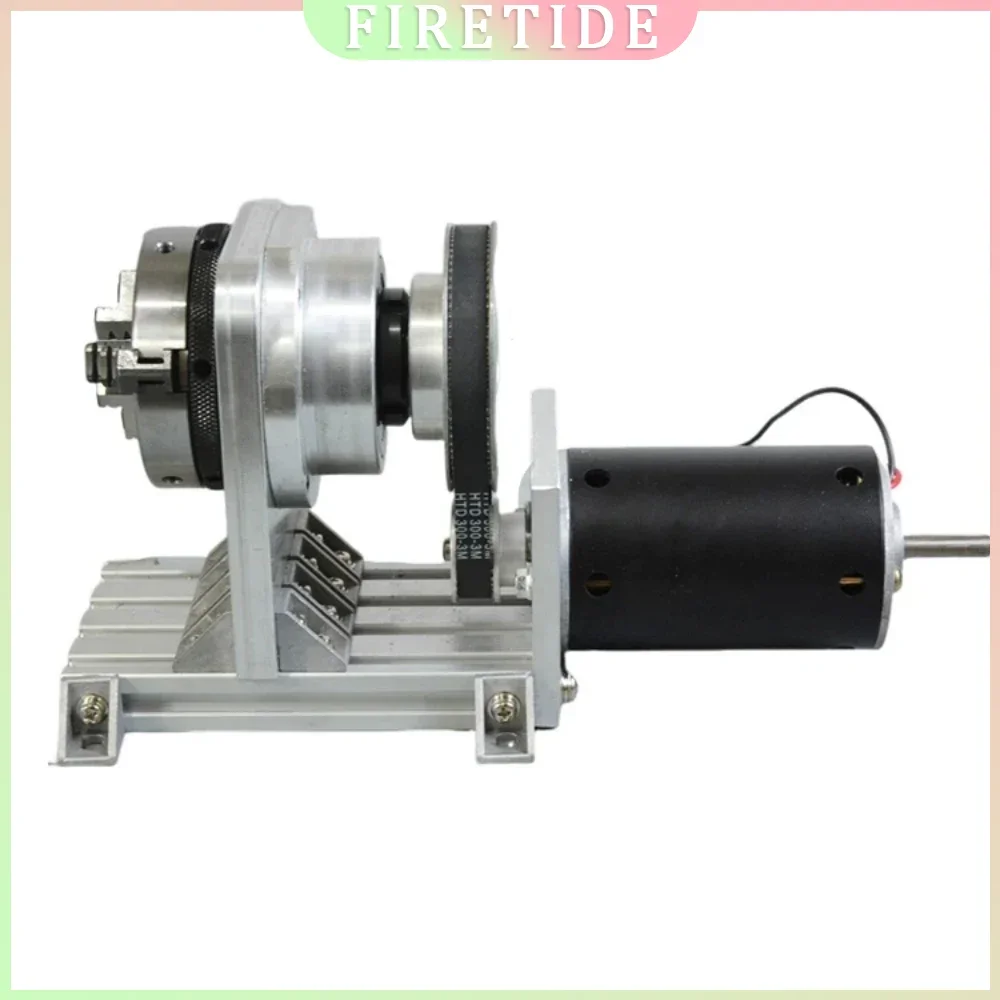 AC 220V Lathe Chuck Kit, 80/100mm 3-Jaw Self-Centering, 200W/675W Motor, Through Bore 16/22mm, Forward/Reverse