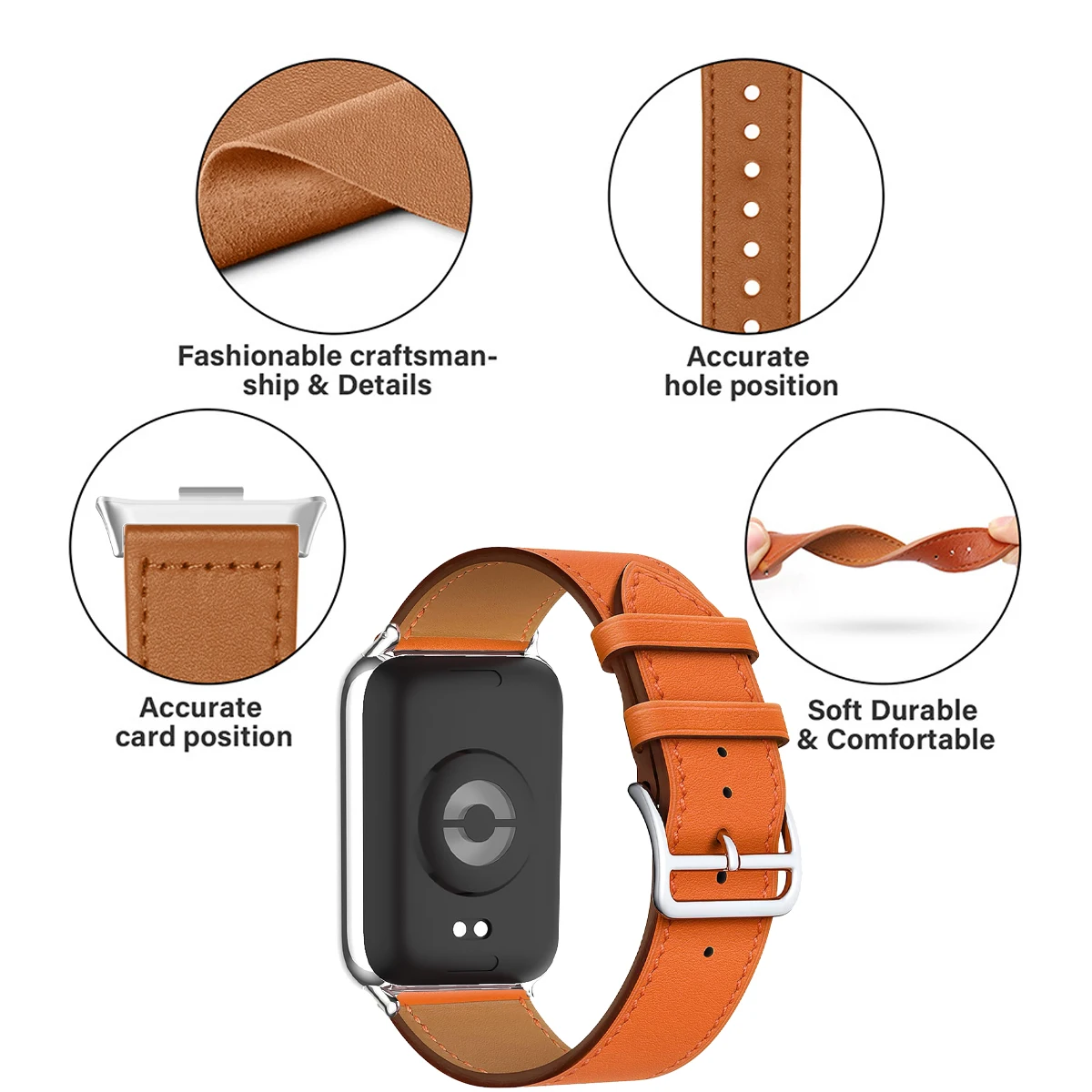 Leather Strap For Redmi Watch 5 4 Smart Watchband Replacement Wristband Bracelet for Mi band Watch 9pro/8pro Correa Straps