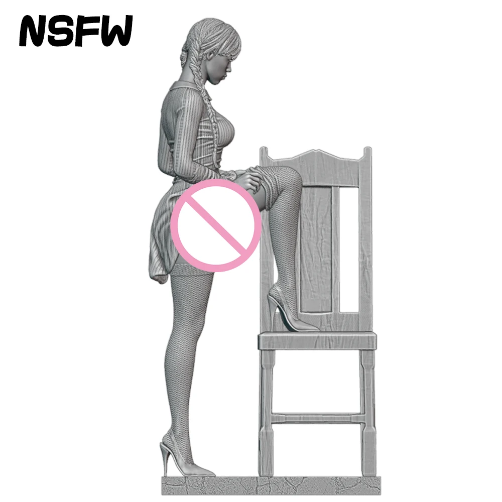 

1/24 3d Printing Model Kit Beauty Sexy Gril Chair FUTA NSFW Anime Figure Model Kit DIY Miniature Reduction Statue Unpainted Toys