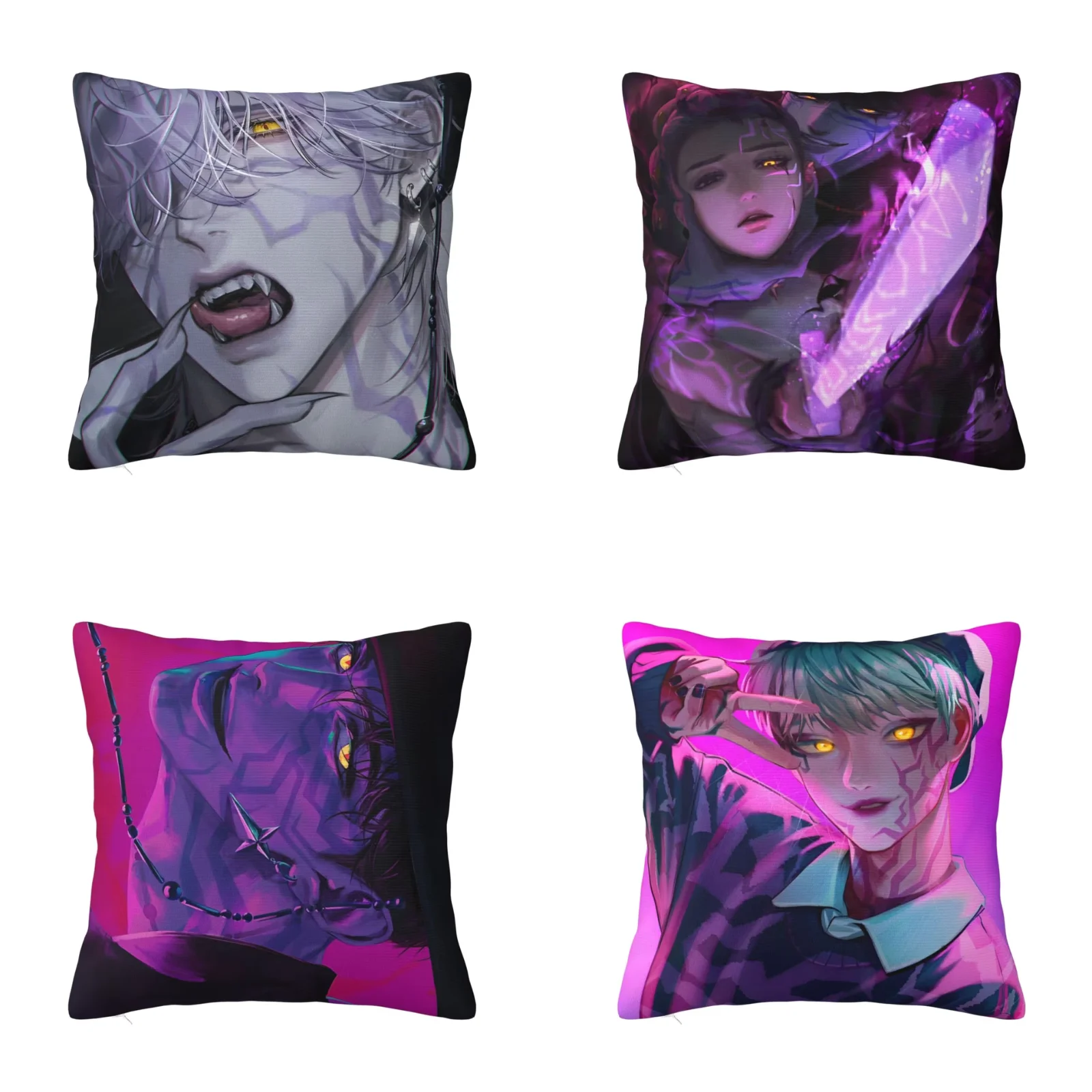 

Kpop Demon Hunters Huntrix Movie Pillow Cover Soft Pillow Case Cushion Cover Retro Trendy Pillowcases For Sofa Home Decoration