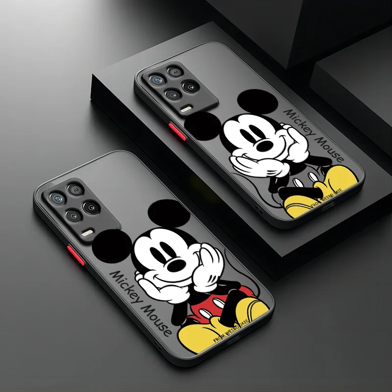 Disney Mickey Mouse For OPPO Realme 11 10 9i 8i 7i 6S 6i Narzo  50A 20A 10A Pro Plus Frosted Translucent Phone Case