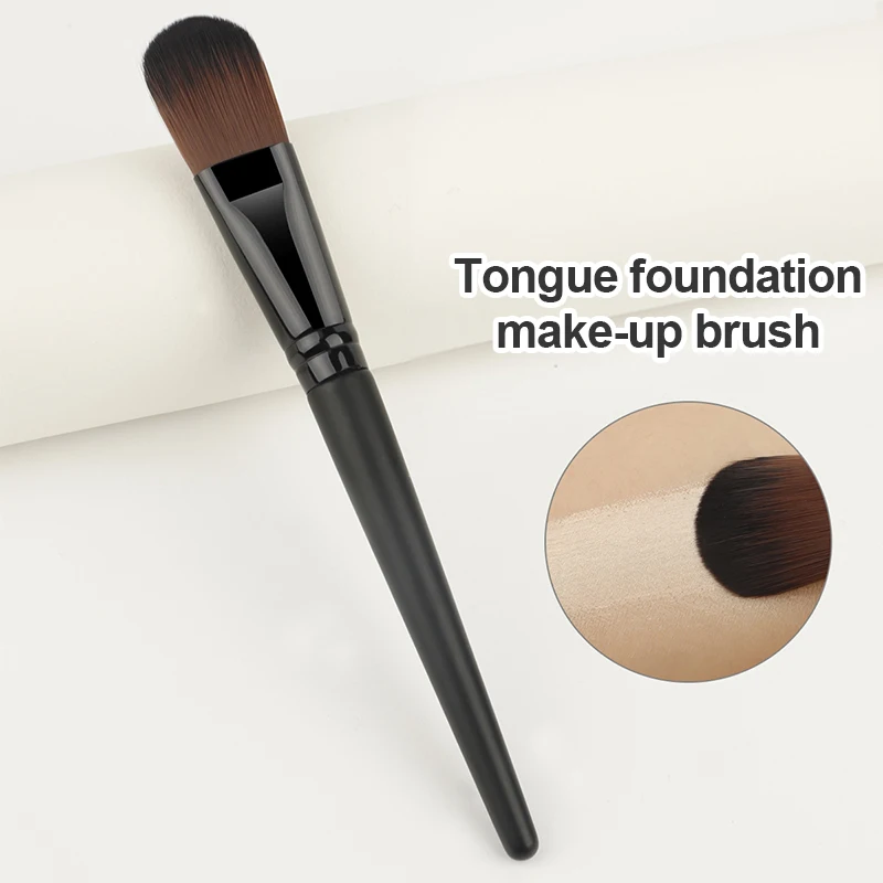 

New Tongue-Shaped Foundation Brush Cream Wooden Handle Makeup Brush Non-Absorbent Makeup Foundation make-up BB Cream facial mask