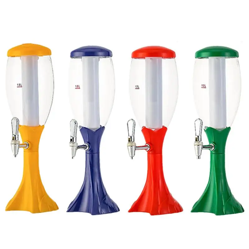 موزع كحول برج البيرة مع أنبوب ثلج وموزع مشروبات مياه حنفية موزع برج متوهج للاستخدام المنزلي