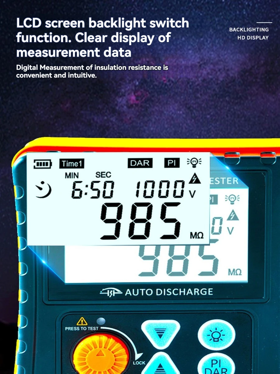 TM508 wysoka precyzja izolacja cyfrowa Tester rezystancji cyfrowy megomierz cyfrowym amperomierzem