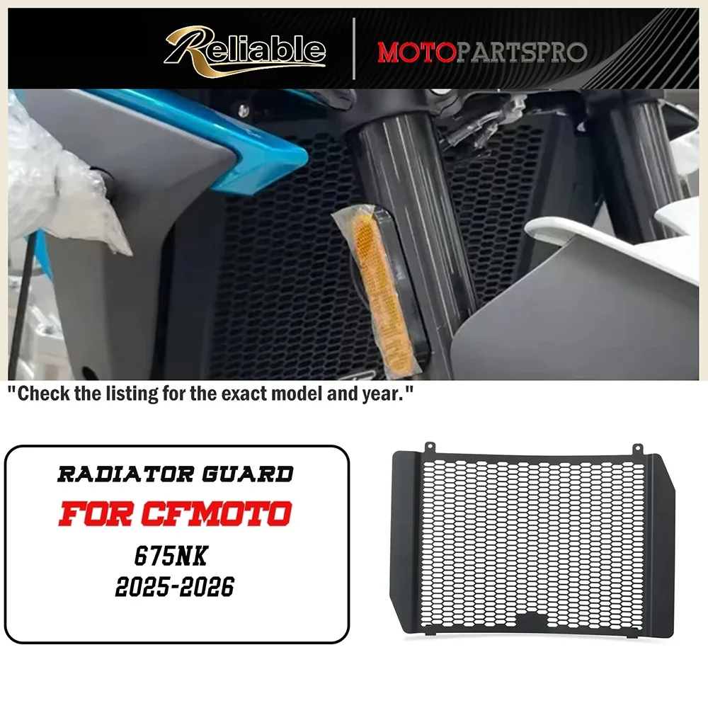 

Moto Radiator cover Fit For CFMOTO 675NK 2025-2026 Motorcycle Radiator Grille Cover Guard Stainless Steel Protection Protetor