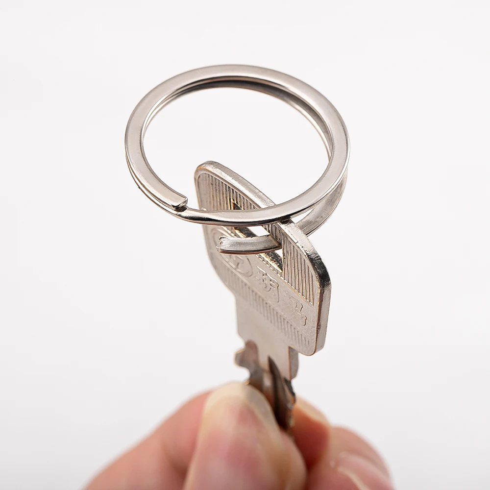 10pcs 20pcs 15-50mm Metal Double Loops Key Rings Smooth Flat Keyring for DIY Keychain Car Pendant Jewelry Making Accessories image 4