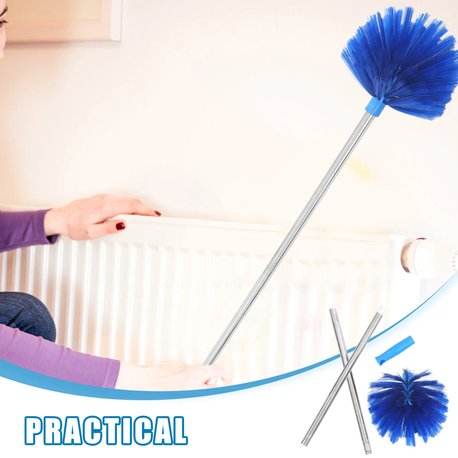 

Spider Web Brush Adjustable Pole For High Ceiling Duster Cobweb Remover Dusting Wand Extendable Wall Fan Cleaner Tool