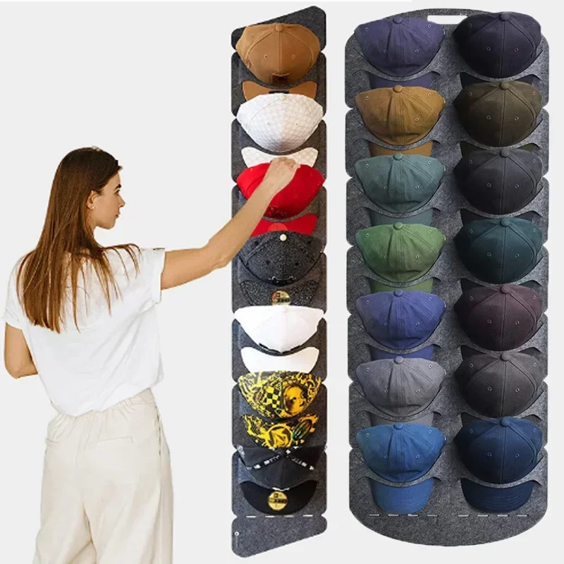 Felt Hat Storage Rack Cap Holder Wall Bag Clip Organizador Closet Baseball Peaked Travel Cap Organizer Wall Mount Hat Racks New