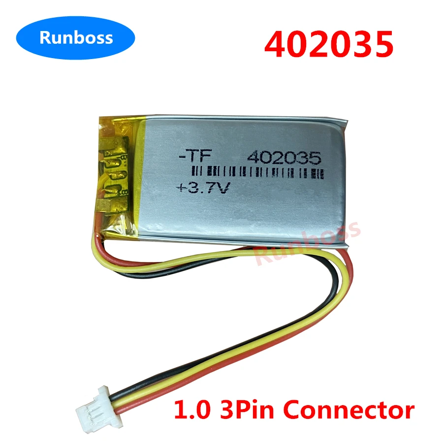 350mAh 502035   1.25 Ultracienka bateria 1,0 mm 3,7 V Xiaomi M300 DVR MiJia Samochodowy rejestrator jazdy Kamera 1S MI Kamera samochodowa midrive D06