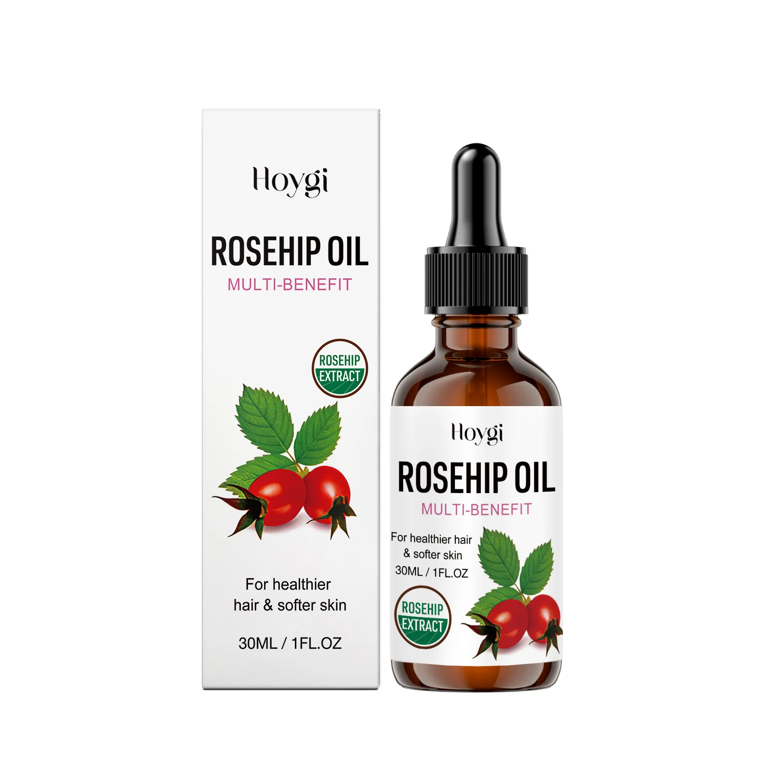 Natural Rosehip Essential Oil Anti-Aging Reduce Wrinkles Smooth Tighten Skin Sooth Dry Rough Hydrating Nourish Body Essence Oils