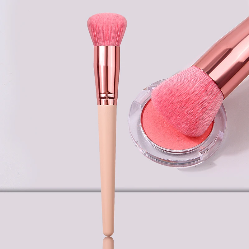 Slope Blusher Stippling Brush ครีมและ Liquid Blushes แปรงแต่งหน้าอเนกประสงค์ Powder Contouring แปรงแต่งหน้าเครื่องมือ