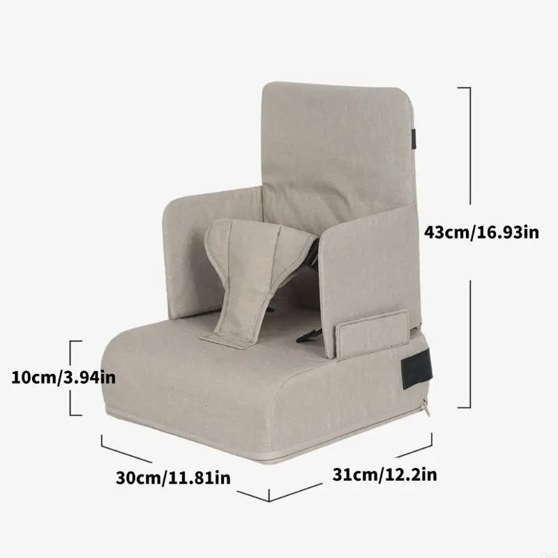 Chaise pliable C63C pour enfants, coussin en tissu universitaire Simple