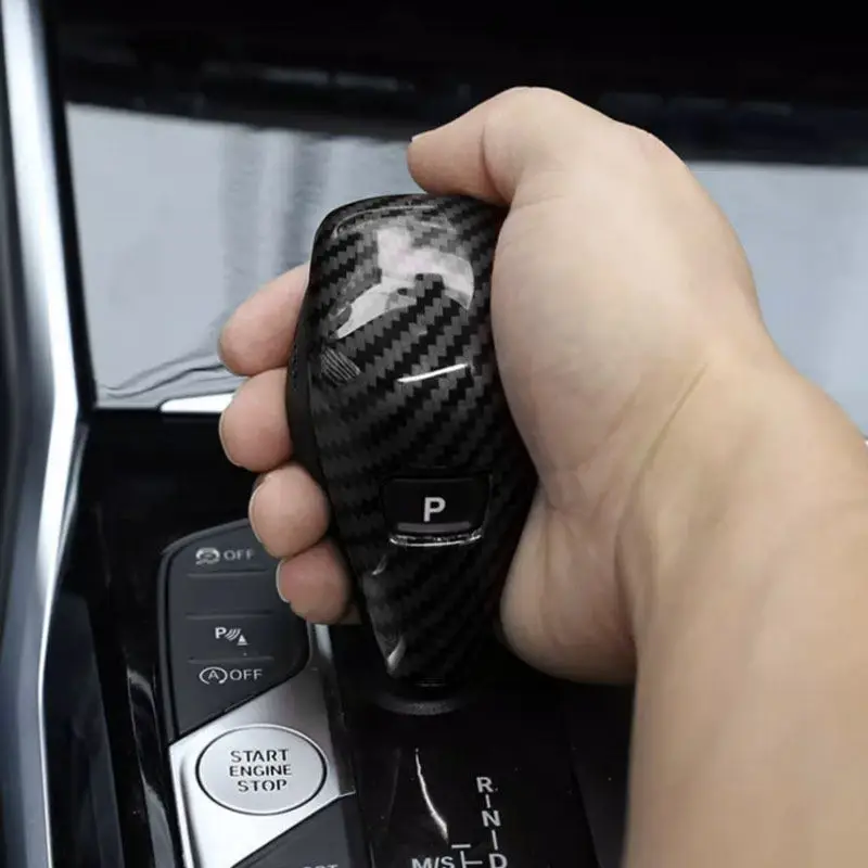 

For BMW 1 3 4 Series F40 G20 G21 G22 G23 Z4 G29 2020 X3 X4 X7 Z4 G29 Car ABS Gear Shift Head Cover Trim Carbon Fiber Texture