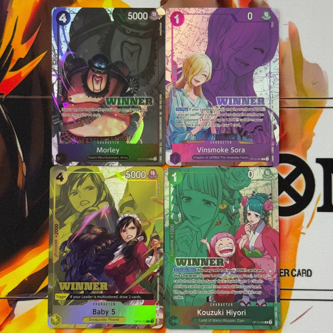 Pacote Promocional de Vencedor da English Proxy One Piece 2026 Vol. Cartão de Coleção 1 Baby 5 Morley Vinsmoke Sora Kouzuki Hiyori