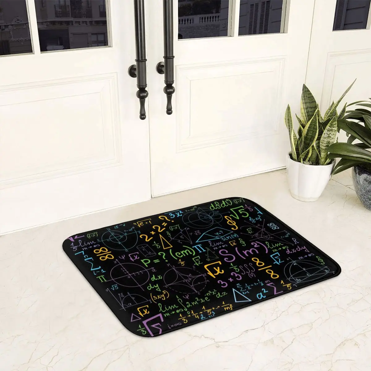 Mathematical Formula Creative Design Math Formula Doormat Carpet Rug Kitchen Entrance Home Floor Mat for Living room Footpad Mat