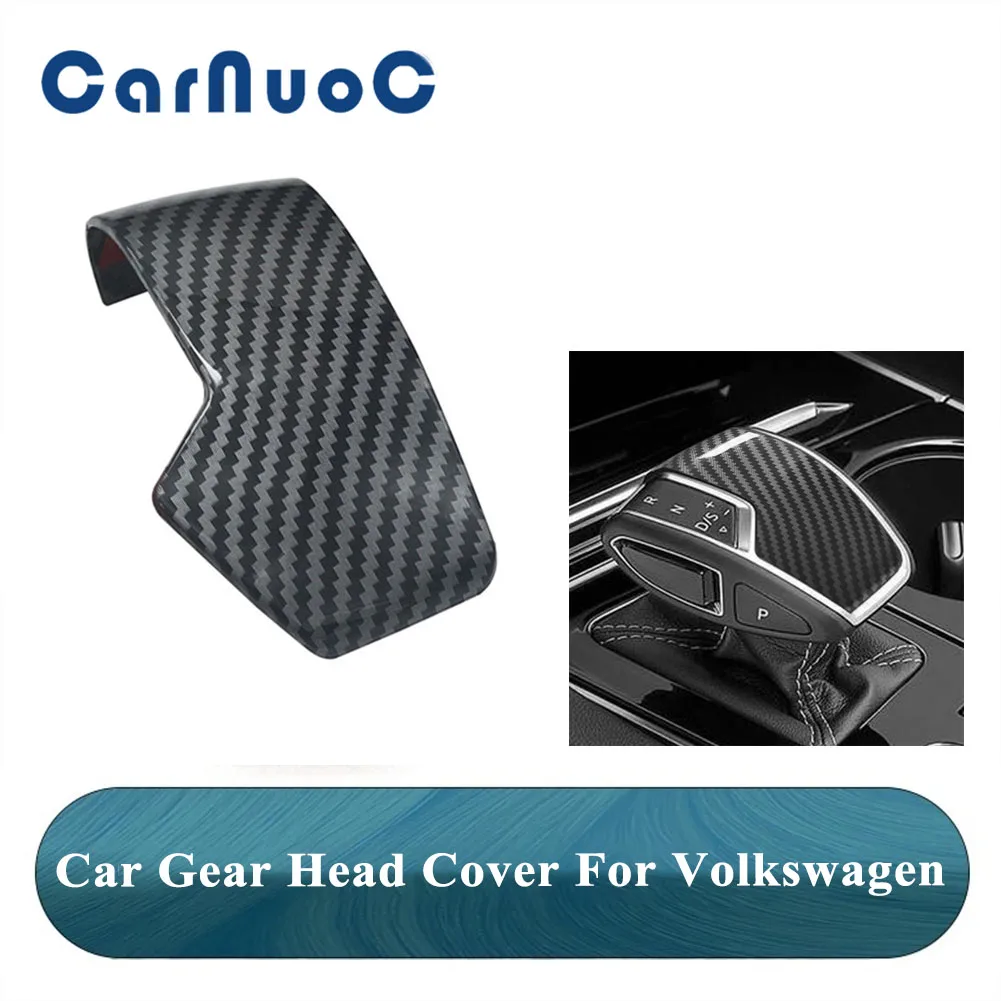 

1pcs ABS Car Gear Shift Head Cover Trim Accessories For Volkswagen Touareg 2019 2021 2022 Carbon Fiber Interior Stickers