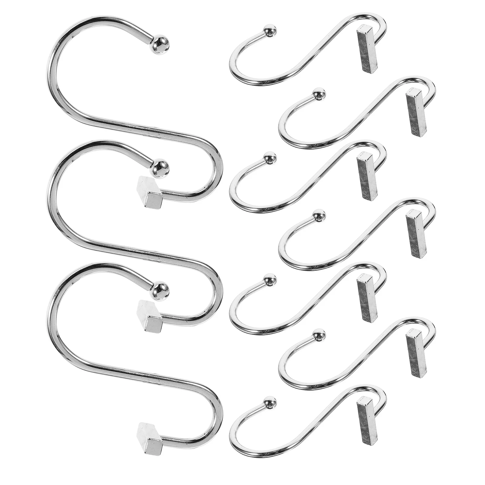 

12Pcs Metal Shower Curtain Hooks S Shape Hangers for Bathroom Bedroom Living Room Decorative Shower Curtain Hooks