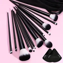 13 pçs pincéis de maquiagem conjunto fundação blush sobrancelha pó sombra kabuki mistura corretivo macio fofo feminino rosto maquiagem ferramenta