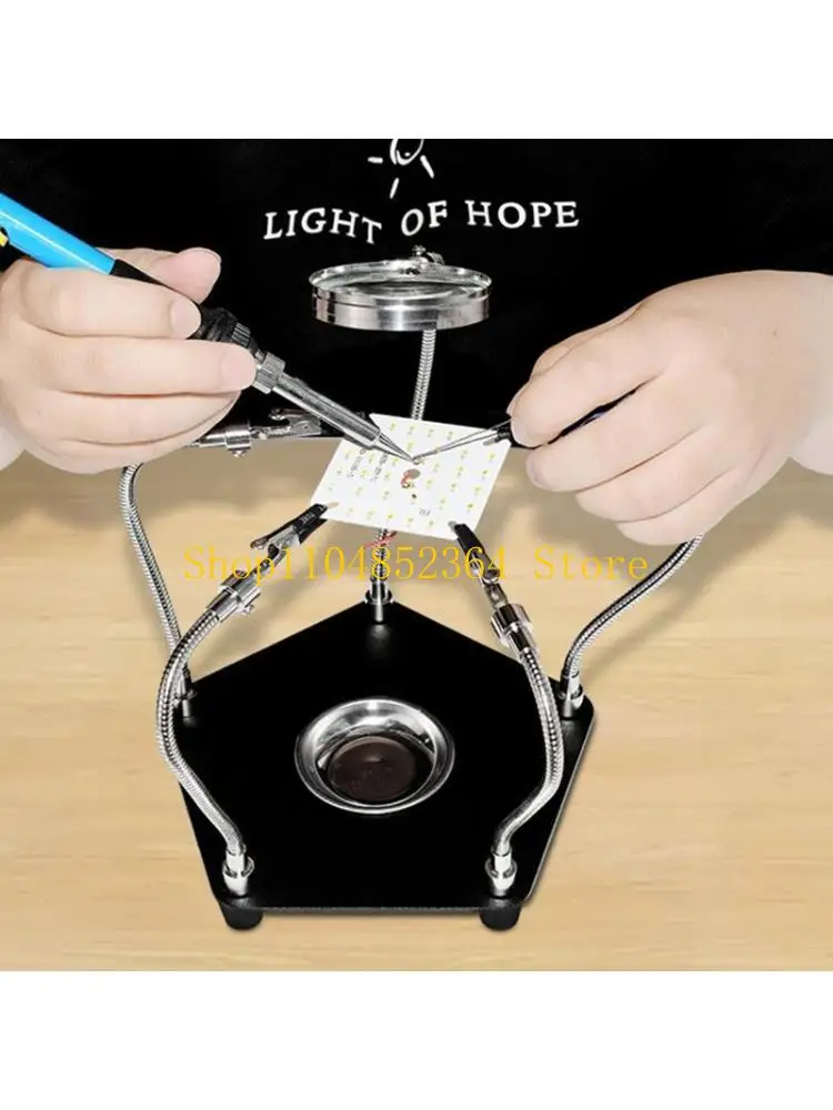 652f-pcb-circuit-board-holder-with-3x-led-lamp-metal-arms-electronic-tool