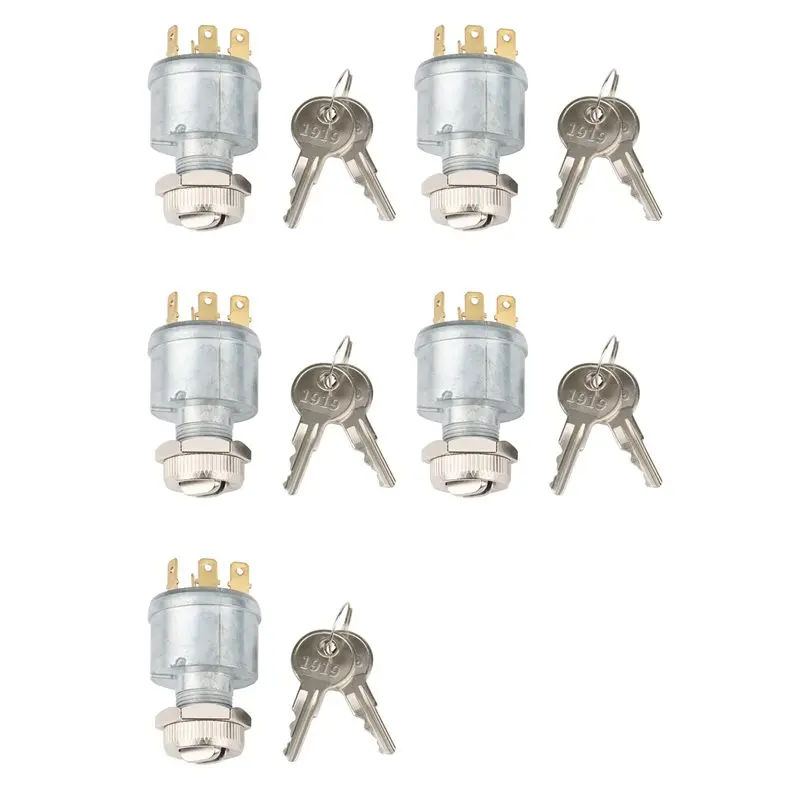 

5X For EZGO TXT Ignition Switch, Starter Switch Key Fits Golf Cart 33639-G01,Golf Cart Accessories