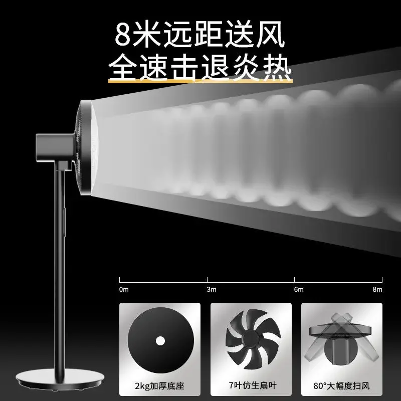 مروحة كهربائية منزلية بنمط جديد، مروحة أرضية تهز الرأس، مسكن عمودي موفر للطاقة، طاقة رياح عالية، مروحة صغيرة لغرفة المعيشة #4