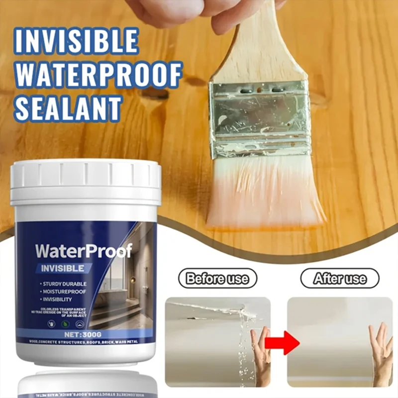 

Super Invisible Transparent Waterproof Sealant Nano Leak-Proof Coating Crystal Clear Sealing Glue -Once Solution the Recurring