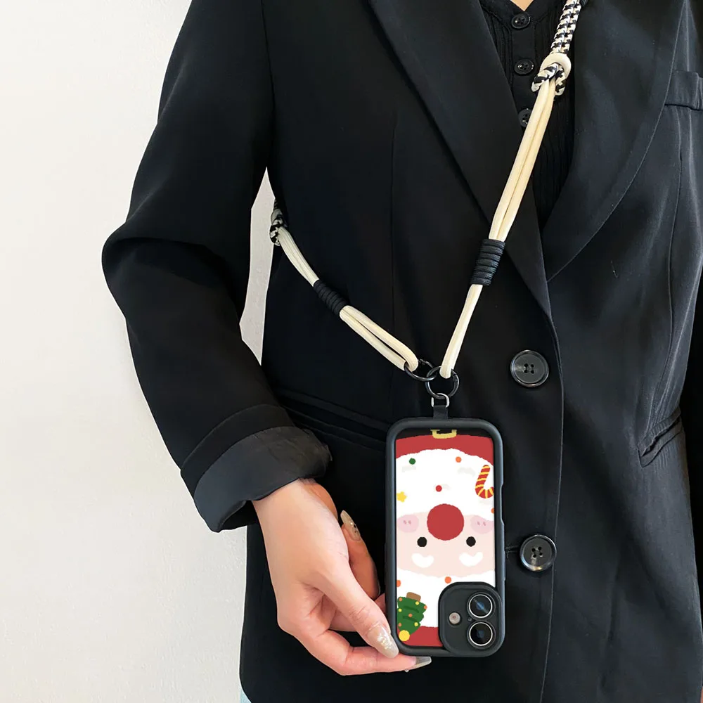 قضية الهاتف لسامسونج A56 55 36 26 16 06 15 35 25 54 34 24 73 53 71 51 31 72 52 32 14 12 17 07 عيد الميلاد Crossbody الحبل #5