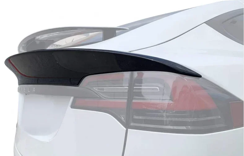 Fits For Tesla Model X 2016 2017 2018 2019 2020 2021 2022 High Quality Carbon Fiber & Forged Grain Rear Trunk Lip Spoiler Wing