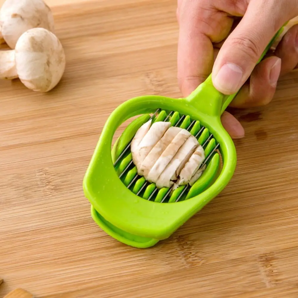 Banana Mushroom Stainless Steel Handheld Multi-purpose Kitchen Egg Slicer Fruit Cutter Kiwi Divider Cutting Tool