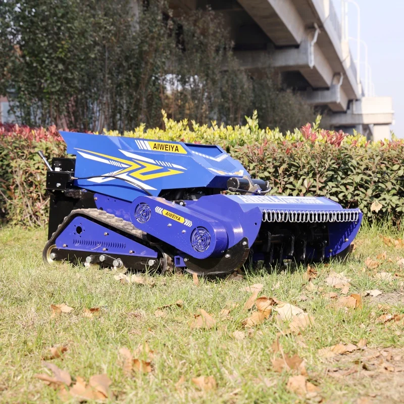 Customized High power diesel remote control flail mower with intelligent hydraulic lifting remote control lawn mower robot