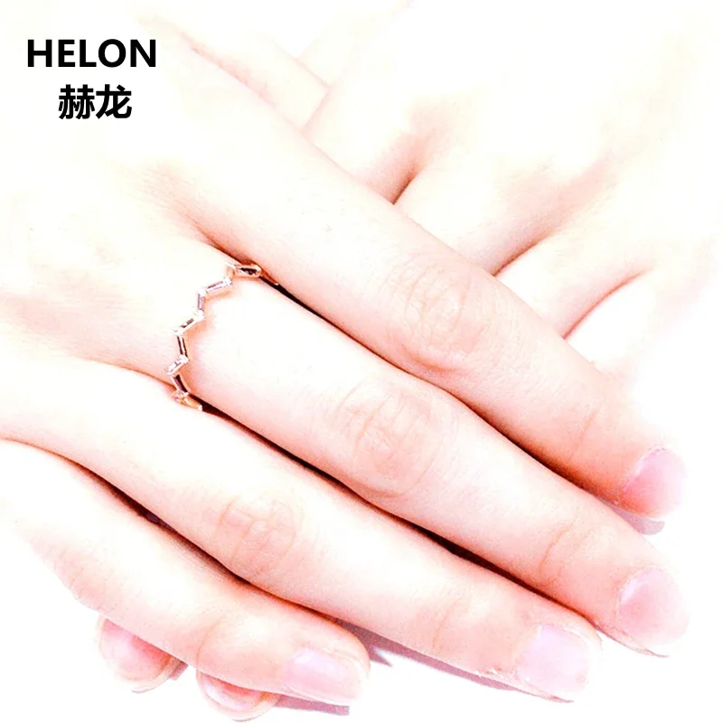 Solid 14k Rose Gold  Ring 100% Natural Diamonds Engagement Wedding Ring for Women Anniversary Fine Jewelry Girl Gift