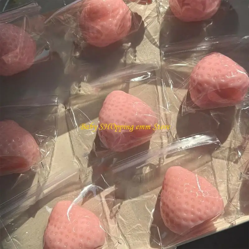 Joli jouet à ventilation 23GD, jeu sensoriel doux à rebond lent, anti-Stress, rebond doux, fraise, accessoires Photo amusants